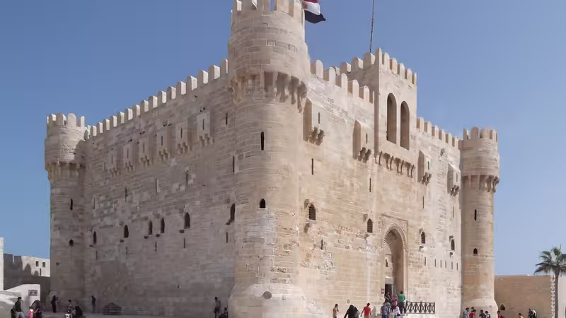 The Citadel of Qaitbay in Alexandria, built on the site of the ancient lighthouse
