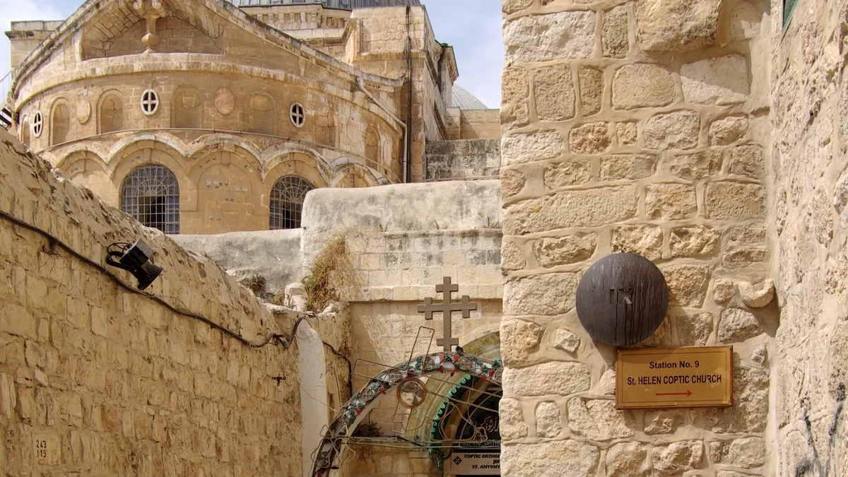 The Church of the Holy Sepulchre in Jerusalem, the traditional site of the crucifixion and resurrection