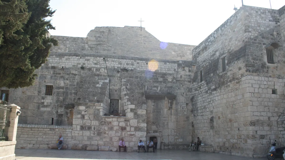 The Church of the Nativity in Bethlehem, the traditional site of the birth of Jesus